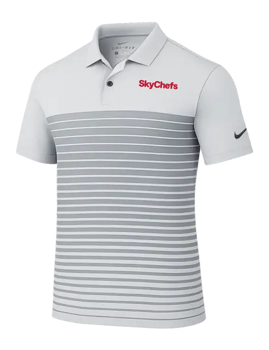 Nike Light Grey Dri-FIT Vapor Block Polo w/Sky Chefs Logo