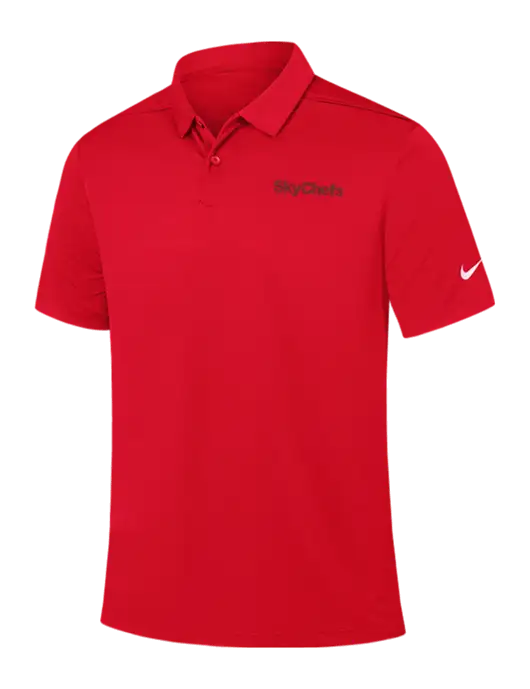 Nike Red Dry Essential Solid Polo w/Sky Chefs Logo
