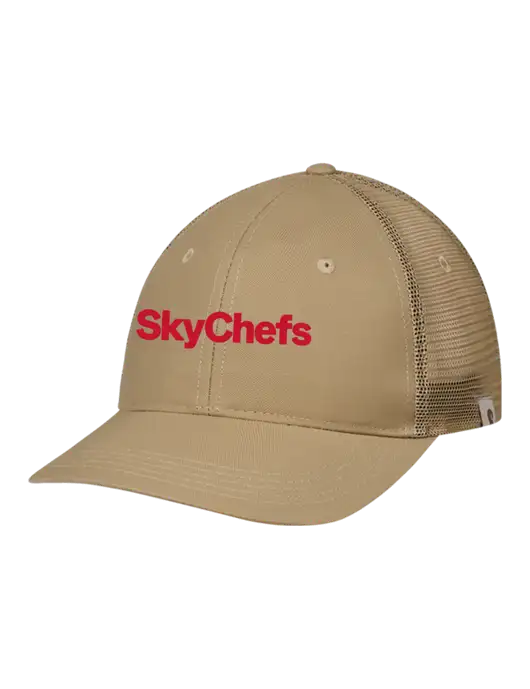 Carhartt Dark Tan Trucker Rugged Pro Series Cap w/Sky Chefs Logo