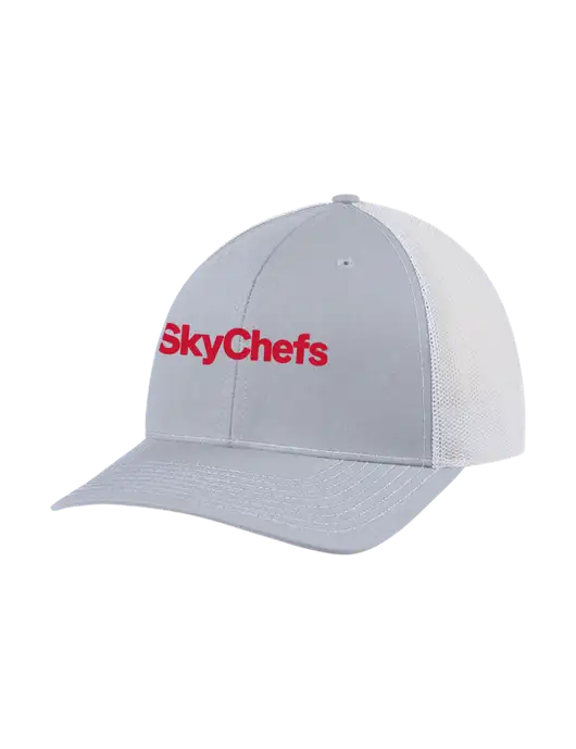 Richardson Adjustable Snapback Original 112 Trucker Cap Light Heather Grey w/White Mesh w/Sky Chefs Logo