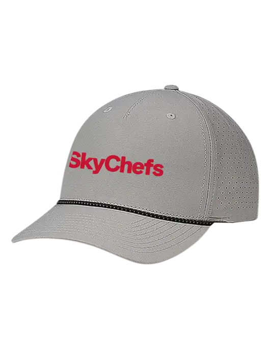 Richardson Laser Perf Performance Light Grey/Black-Grey Rope Cap w/Sky Chefs Logo