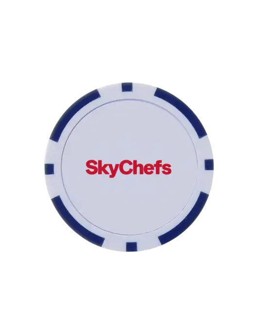 Dark Royal Poker Chip Ball Marker w/Sky Chefs Logo