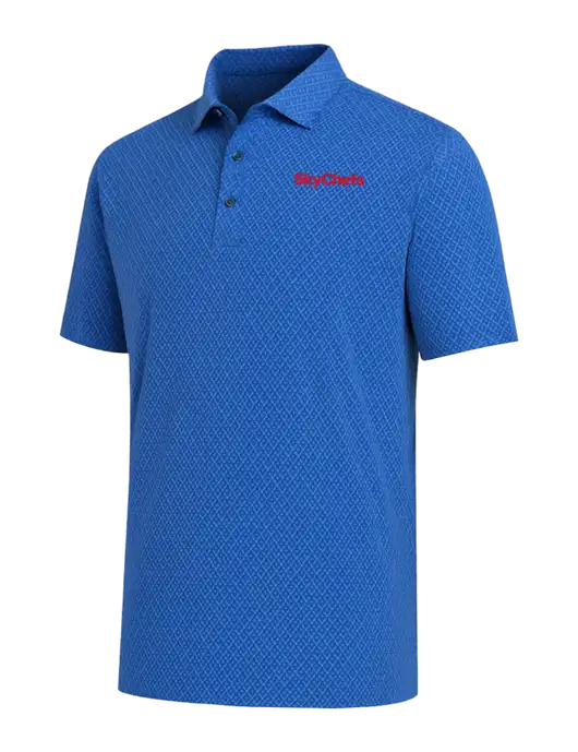 Callaway All-Over Stitched Royal Chev Polo  w/Sky Chefs Logo