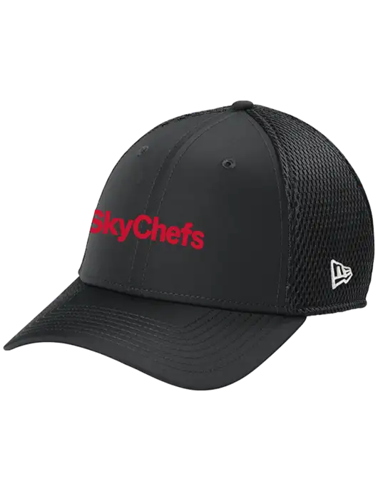 New Era 39THIRTY Performance Stretch Charcoal Grey Mesh Cap w/Sky Chefs Logo