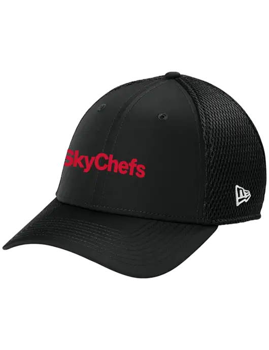 New Era 39THIRTY Performance Stretch Black Mesh Cap w/Sky Chefs Logo