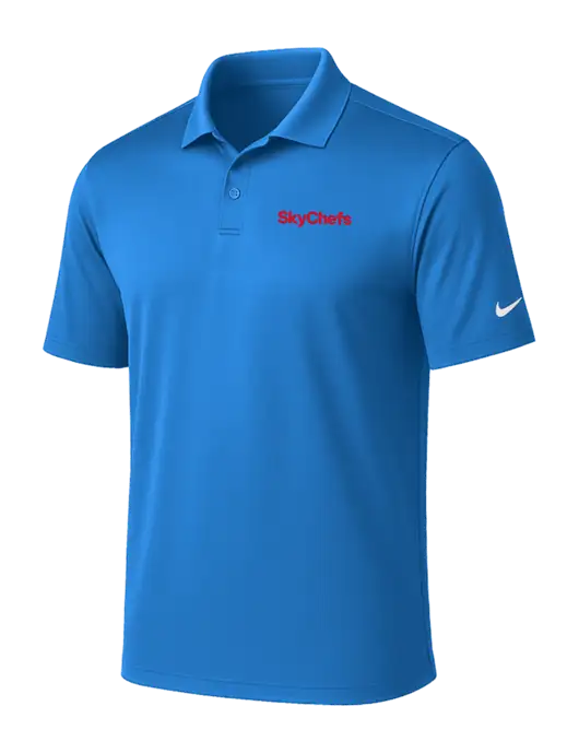 NIKE Light Royal Victory Solid Polo w/Sky Chefs Logo