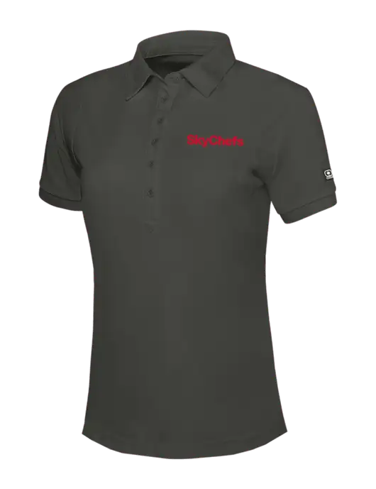 OGIO Womens Dark Grey Jewel Polo w/Sky Chefs Logo