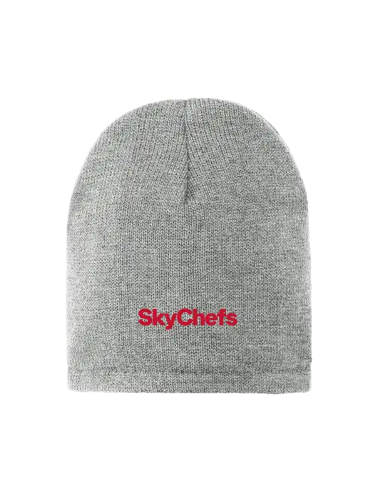 Dark Medium Grey Fleece-Lined Beanie Cap w/Sky Chefs Logo