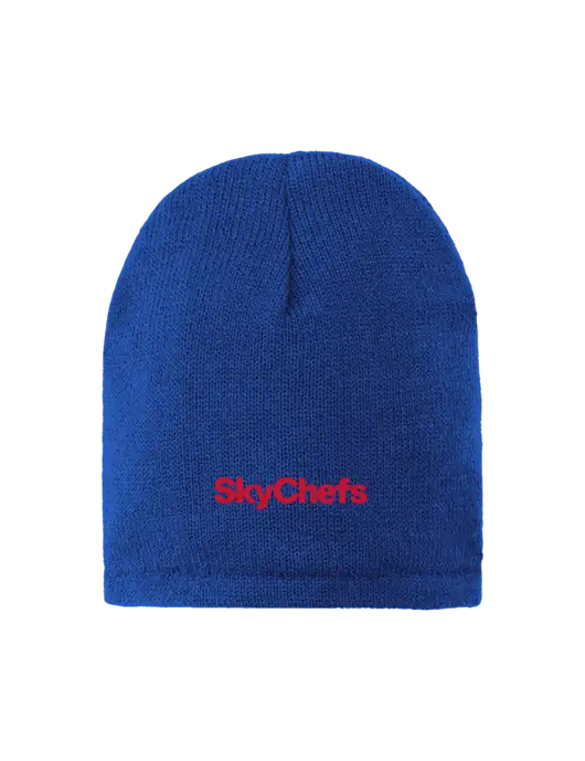 Dark Royal Fleece-Lined Beanie Cap w/Sky Chefs Logo
