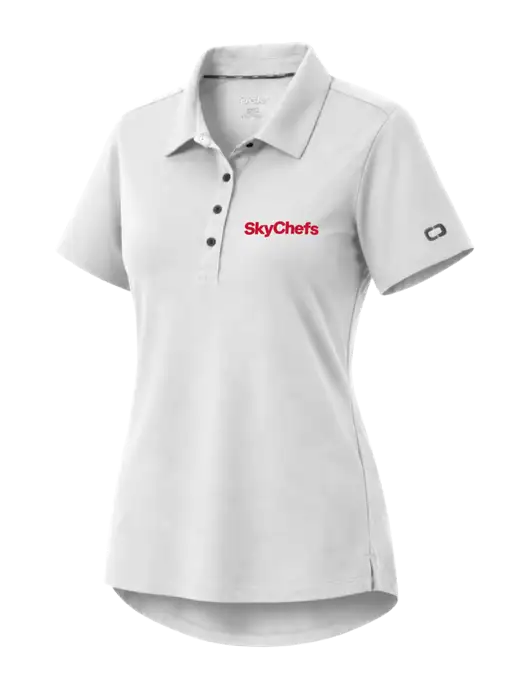 OGIO Womens Envision White Polo w/Sky Chefs Logo