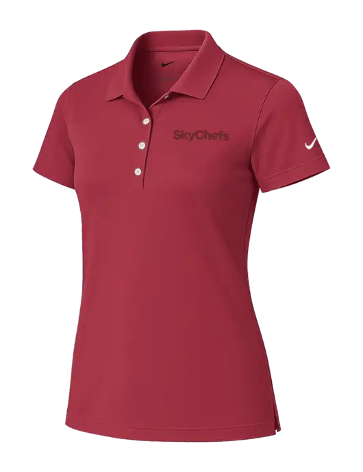 Nike Womens Red Tech Basic Dri-FIT Polo
 w/Sky Chefs Logo